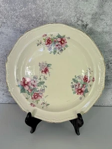 Vintage Edwin M Knowles China Co Vitreous Floral 10" Dinner Plate - Picture 1 of 5
