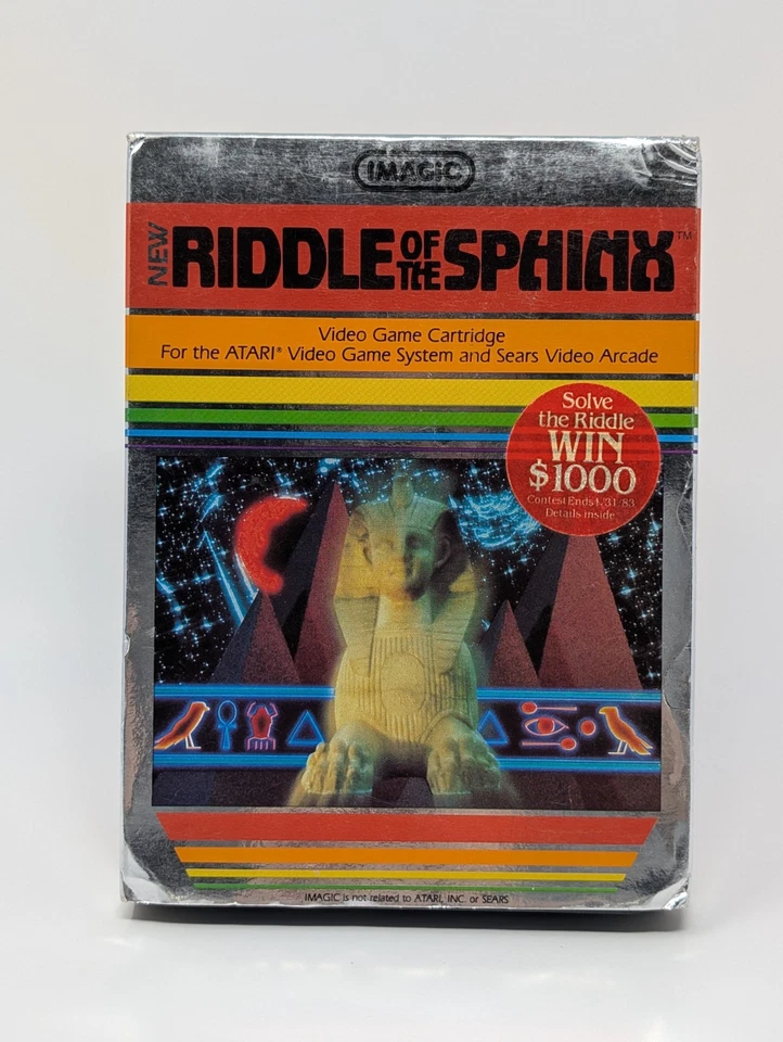 Riddle Of The Sphinx (Atari 2600, 1982) - CIB Complete W/ Reg Card - Image 1 of 4