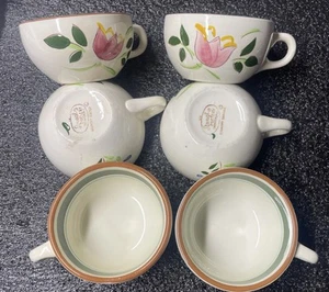 Set If 6 MCM Stangl Pottery Floral Country Garden Coffee Cups - Picture 1 of 14
