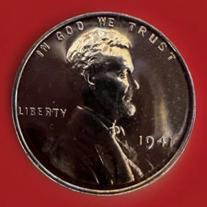 1941 LINCOLN CENT PROOF RED SUPERB GEM PR  844 - Picture 1 of 7