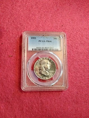 1953 Franklin Half Dollar PCGS PR66 - Premium Gem & Vintage Frosty - Image 1 of 2