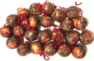 23 Adornos Antiguo Papá Noel Decoupage Papel Maché Victoriano 1.5" Viejo Mundo, En Caja - Imagen 1 de 4