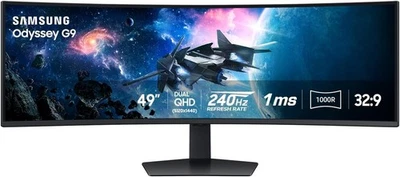 Samsung 49" Odyssey G9 Curved Gaming Monitor | 32:9, 5120x1440, 240Hz, HDMI 2.1 - Image 1 of 4