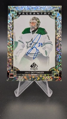 AUTO 24-25 Upper Deck SP Authentic Jake Oettinger Pageantry AUTO Dallas Stars - Image 1 of 2