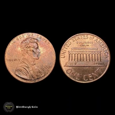 Centavo Lincoln Memorial 2000 1C ancho AM FS-901 variedad sobre RB sin circular Foto 1 de 2