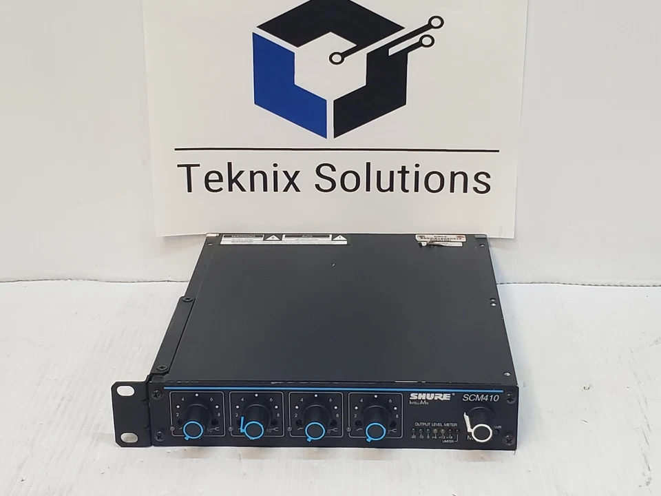 Shure IntelliMix Model SCM410 4-Channel Automatic Microphone Mixer *Tested* - Image 1 of 4