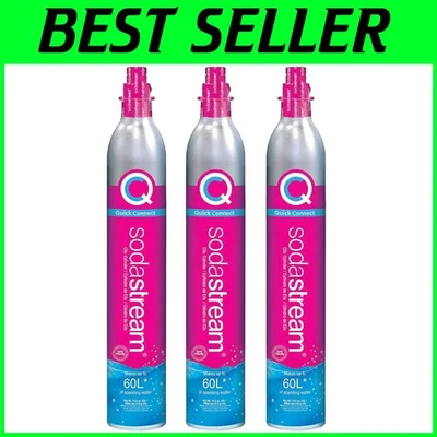 Nunca te quedes sin CO2 otra vez - Paquete de 3 cilindros QuickConnect para agua con gas Foto 1 de 4