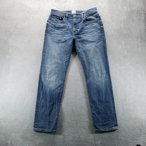 Pantalones de mezclilla para hombre Flint and Tinder 36x32 azul recto tiro medio lavado oscuro elásticos - Imagen 1 de 10