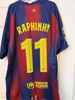 Raphinha Home Soccer Jersey 2025/26 Home No. 11 FC Barcelona - Image 1 of 4