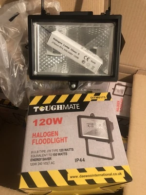 2x Brand New Boxed Security Floodlight 120W IP44 JobLot Come With Halogen Bulbs - Image 1 of 4