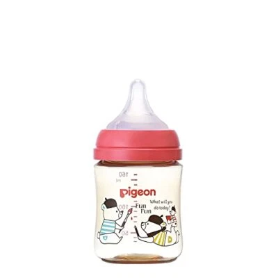 Pigeon Breastmilk Feeling Baby Biberon Bear 160 ml 0 mesi e oltre PPSU Red - Immagine 1 di 4