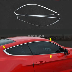 Fit For Ford Mustang 2015-2020 Stainless Chrome Car Window Strip Cover Trim 6pcs - Picture 1 of 7