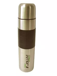 (36805) JOLUVI CANTIMPLORA TERMO BOTELLA ECOTHERMO 1000ML NEGRO ACERO INOXIDABLE - Imagen 1 de 4