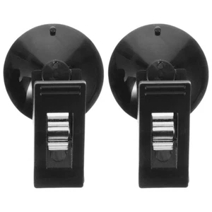 Car ID Folder Windscreen Clips Visor Picture Holder Suction Clamp Cup - Photo 1 sur 12