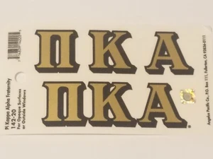 Pi Kappa Alpha Sticker of Letters for Outside Glass, Tablet (2 stickers) - Picture 1 of 1