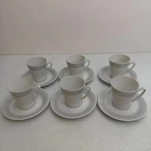 Upsala Ekerby Karlskrona Demitasse Espresso Set Cups and Saucers Mid-Century - Picture 1 of 7