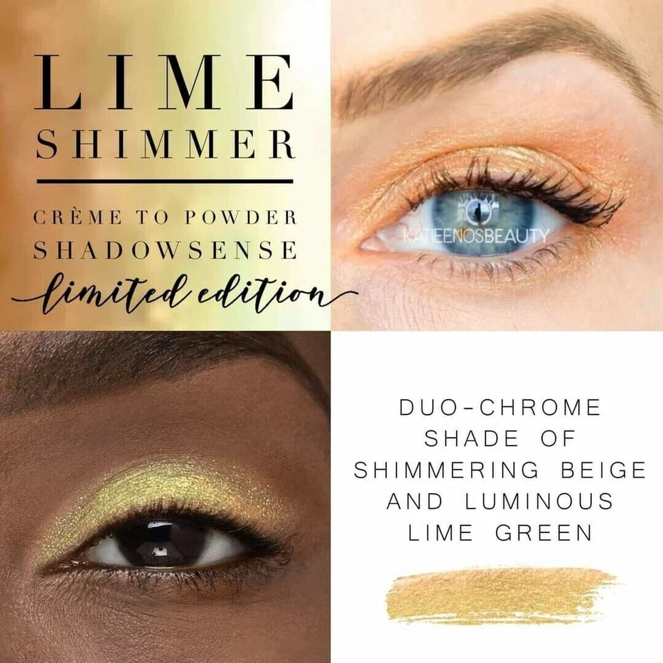 Lime Shimmer ShadowSense duo-chrome beige to lime green eyeshadow New sealed - Image 1 of 4