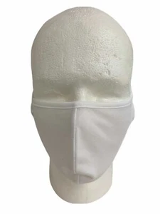Paquete de 100 Spandex de bambú transpirable blanco sobre la oreja OSFM Comeaux Mascarilla facial - Imagen 1 de 3