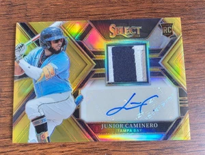 2023 Panini Select Junior Caminero RPA Gold /10 Auto Patch RC Rays - #PJA-JC - Bild 1 von 2