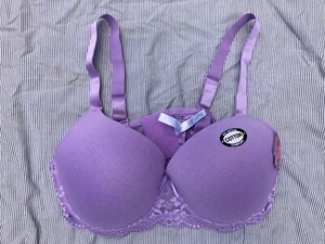 Sofra Bra 42DD NEW Cotton Mauve/purple Large Full Cup Plus Size Underwire padded - Picture 1 of 6