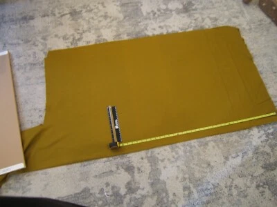 Vintage New Old Stock Ochre Boiled? 80%  Wool 20% Nylon Fabric Yardage 1 yd +13" - Image 1 of 4