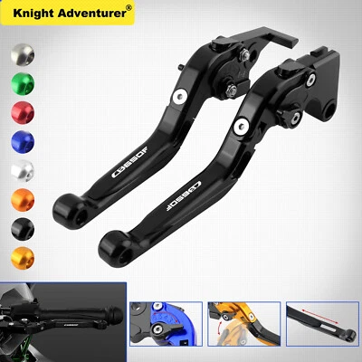 Palancas de embrague de freno extensibles plegables de aluminio para motocicleta Honda CB650F Foto 1 de 4