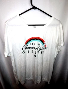 St. Patricks Day Unisex Irish Tee, "Let the Shenanigans Begin" Size XXL - Picture 1 of 2