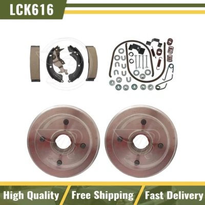 Tambores de freno traseros y zapatas de freno kit de resorte de hardware para Plymouth Colt 1985-1987 Foto 1 de 4