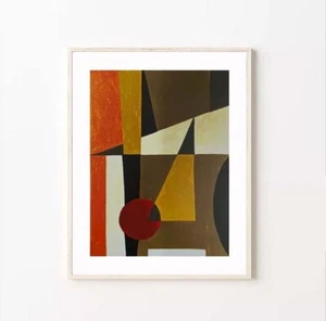 Original Mid Century Modern Print, Abstract Art Print, Wall Decor Art Poster - Picture 1 of 9