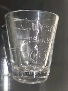 Embossed Shot Glass Calvert Reserve Shooter 2-1/4 inch Jigger - Picture 1 of 16