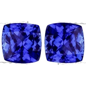 TANZANITE COPPIA CUSHION CT 2.06 - Foto 1 di 1