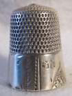 #1084 WIDE ENGRAVED BORDER STERLING  SILVER THIMBLE  - SIMONS BROS CO (SIZE 11)