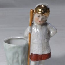 Figural Toothpick Holder Early 1900s Snow Baby 22k Gold Vintage Antique Germany