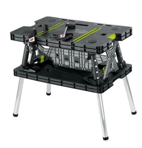 Keter Folding Work Table with Two Adjustable Clamps - Picture 1 of 7