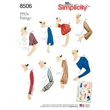 Simplicity 8506 Pattern 8 Styles Sleeves - Inset Puff Dolman Bell Ruffle Vintage