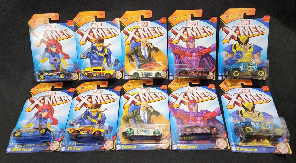 Hot Wheels Marvel X-Men Series Set Of 5 Walmart Exclusive  - Image 1 of 1