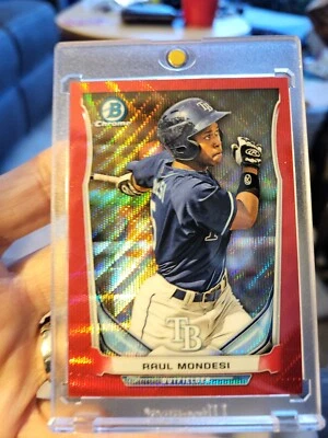 Raul Mondesi 2014 Bowman Draft Top Prospects Chrome Red Wave Refractor 25/25 - Imagem 1 de 3