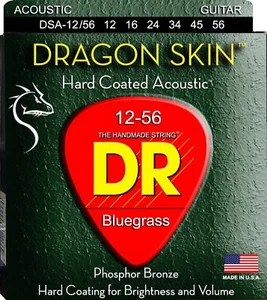 DR Handmade Dragon Skin Coated Acoustic Guitar Strings DSA-12/56 gauges 12-56 - Picture 1 of 1