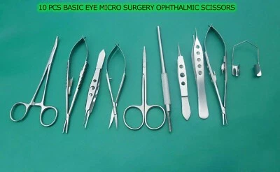 10 Pcs Basic Eye Micro Surgery Ophthalmic Scissors Surgical Instruments EY-021 - Image 1 of 4