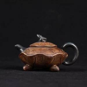 170ml Frog Lotus Leaf Pot Yixing Original Mine Purple Clay Pot Teapot - Picture 1 of 8