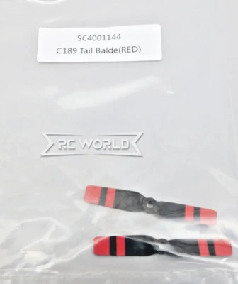RC Era 5 Blade HELICOPTER PARTS -C189 TAIL BLADE- *RED*  #SC4001144 - Image 1 of 4