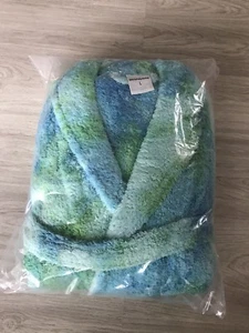 Kuscheliger Bademantel Gr. L grünblau „neu" - Bild 1 von 5