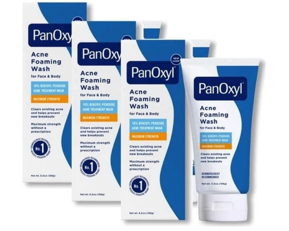 (3 Pack) PanOxyl Foaming Acne Wash 10% Benzoyl Peroxide 5.5oz Max Strength - Image 1 of 1