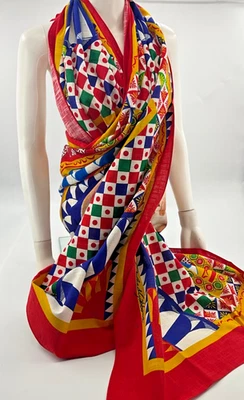 Dolce & Gabbana Algodón Estola Pareo Nuevo Auténtico Foto 1 de 4