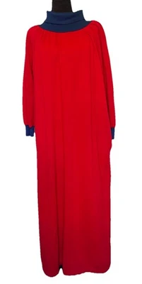 Camisón ajustado Leisure Life de colección para mujer cuello alto manga larga suave EE. UU. MED rojo Foto 1 de 4