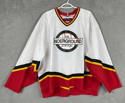 Camiseta deportiva de hockey sobre hielo SP Canada The Underground Station adulto XL blanca roja amarilla 16 Foto 1 de 4