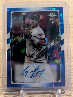 2021 Topps Chrome Update Sapphire Geraldo Perdomo RC Rookie Auto - Image 1 of 2