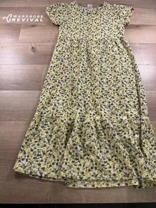 * WONDER NATION Yellow Floral Print Short Sleeved Dress Girls Size 10-12 - Picture 1 of 11