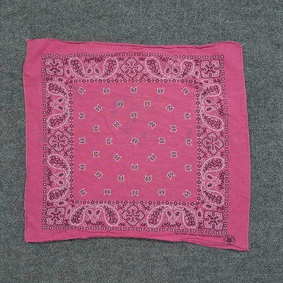 Bandana vintage Wamcraft rosa cachemira ribete de color rápido Foto 1 de 4