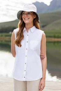 Mountain Warehouse Women's Sleeveless Coconut Shirt Ladies Casual Button Up Top - Picture 1 of 35